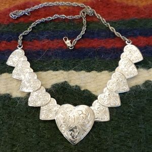Montana Silversmiths Silver Heart Filagree Choker
